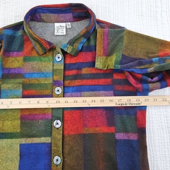 Parsley & Sage Shacket Women's Medium Fall Earth Tones EUC Long Sleeves Pockets - Picture 11 of 16